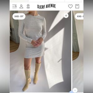 Djerf Avenue Daily Long Sleeve Dress Grey Melange